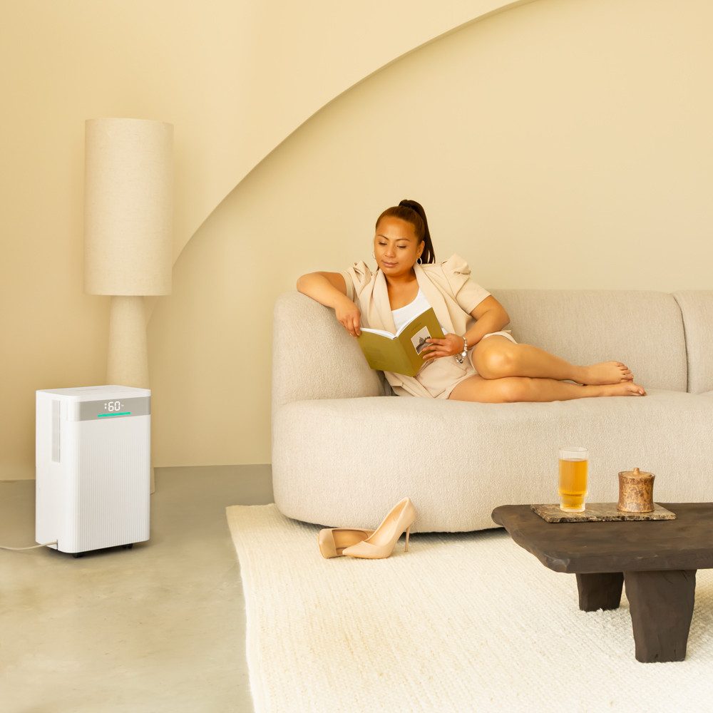 VONROC Luftentfeuchter Elektrisch mit WLAN & Ionisator – Leiser Raumentfeuchter, Entfeuchtung 12 l/Tag, Tank 2 l, – [für Räume bis 25m²] mit 2L Wassertank & App-Steuerung