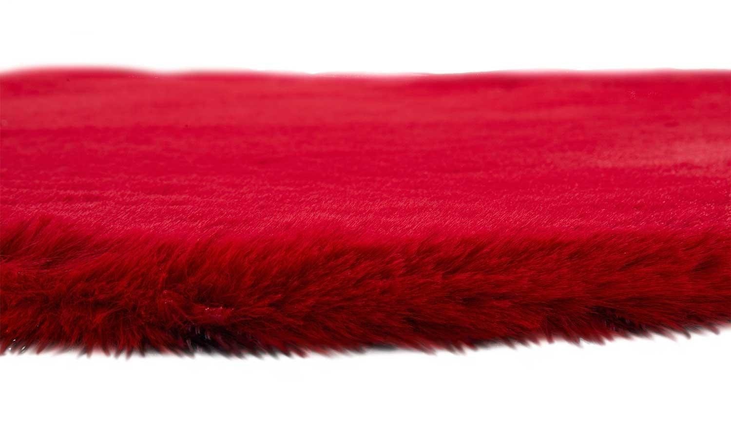 KARPI Fellteppich HEART, Rot, 63 x 50 cm, Herzform, Polyester, Herzform, Höhe: 20 mm