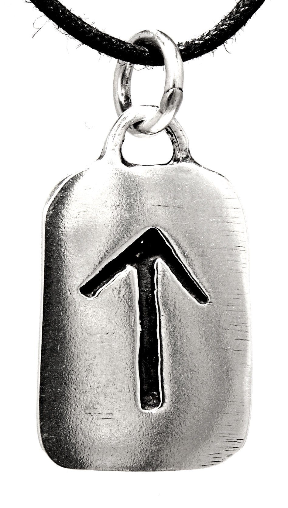 Kettenanhänger Rune Tiwaz 925 Silber Ketten Anhänger Himmelsgott Tyr Tir Buchstabe T