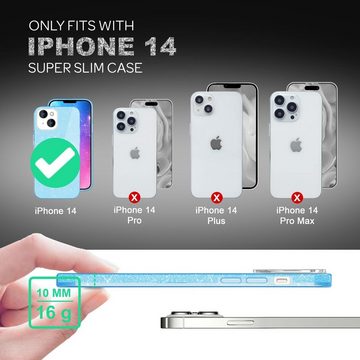 Nalia Smartphone-Hülle Apple iPhone 14, Glitzer Silikon Hülle / Verstärkte Innenseite / Glänzende Schutzhülle