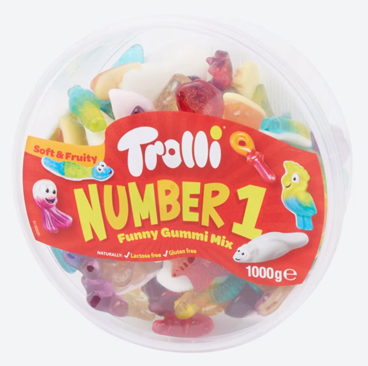 TROLLI Süßigkeit Trolli Süßigkeiten Number One 1 Kg Weingummi, 1 x 1000 g