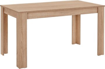 Homexperts Essgruppe Nick3-Mulan, (Set, 5-tlg), mit 4 Stühlen, Tisch in eichefarben sägerau, Breite 140 cm