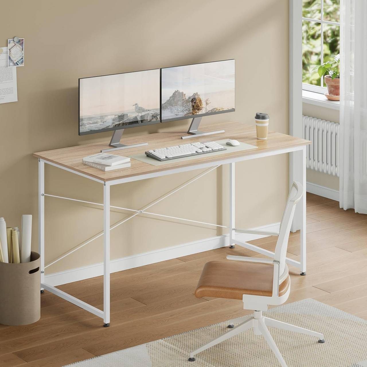 Woltu Schreibtisch (1-St), Computertisch, für Büro Homeoffice Arbeitszimmer Schlafzimmer