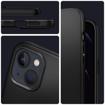 CoolGadget Handyhülle Black Series Handy Hülle für Apple iPhone 13 6,1 Zoll, Edle Silikon Schlicht Robust Schutzhülle für iPhone 13 Hülle