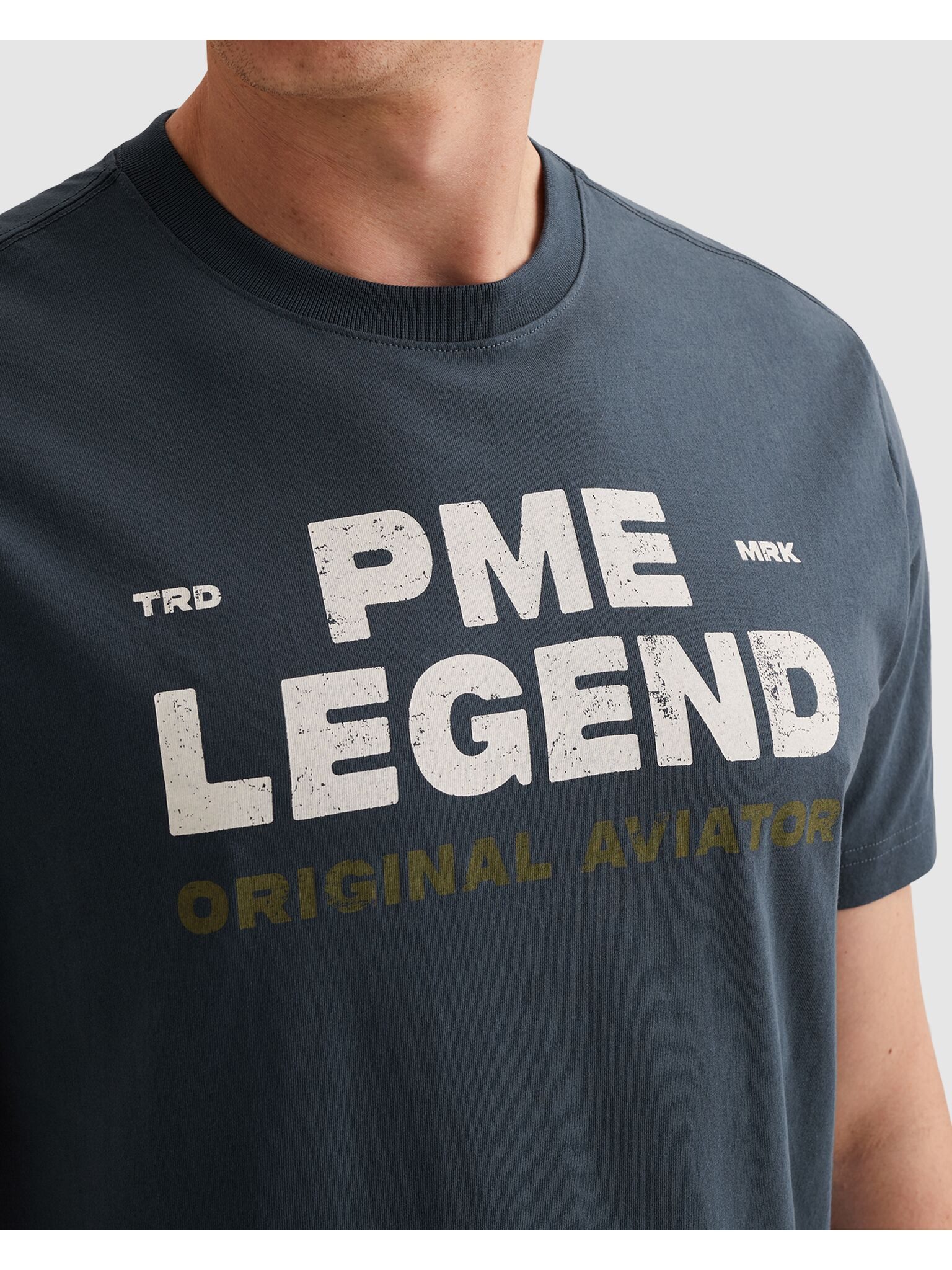 PME LEGEND Print-Shirt T-shirt RH open end jersey Sommershirt mit Logo-Print