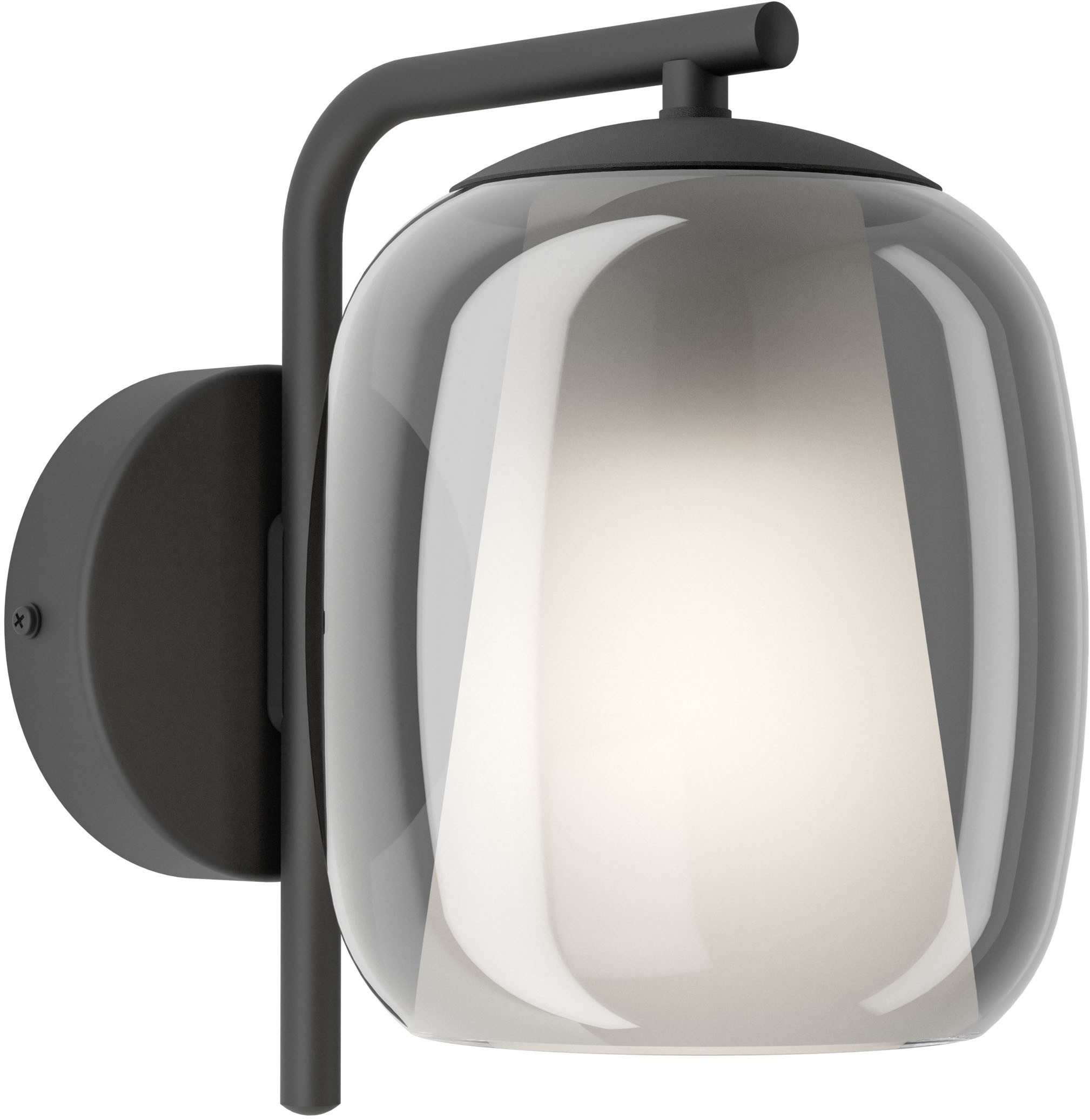 EGLO Wandleuchte CIAMPINO Wandlampe - Stahl - E27 - 1X28W - IP20, ohne Leuchtmittel, Wandstrahler, Wandspot, Wohnzimmer, Flur, L15 x H22 x AL22 cm