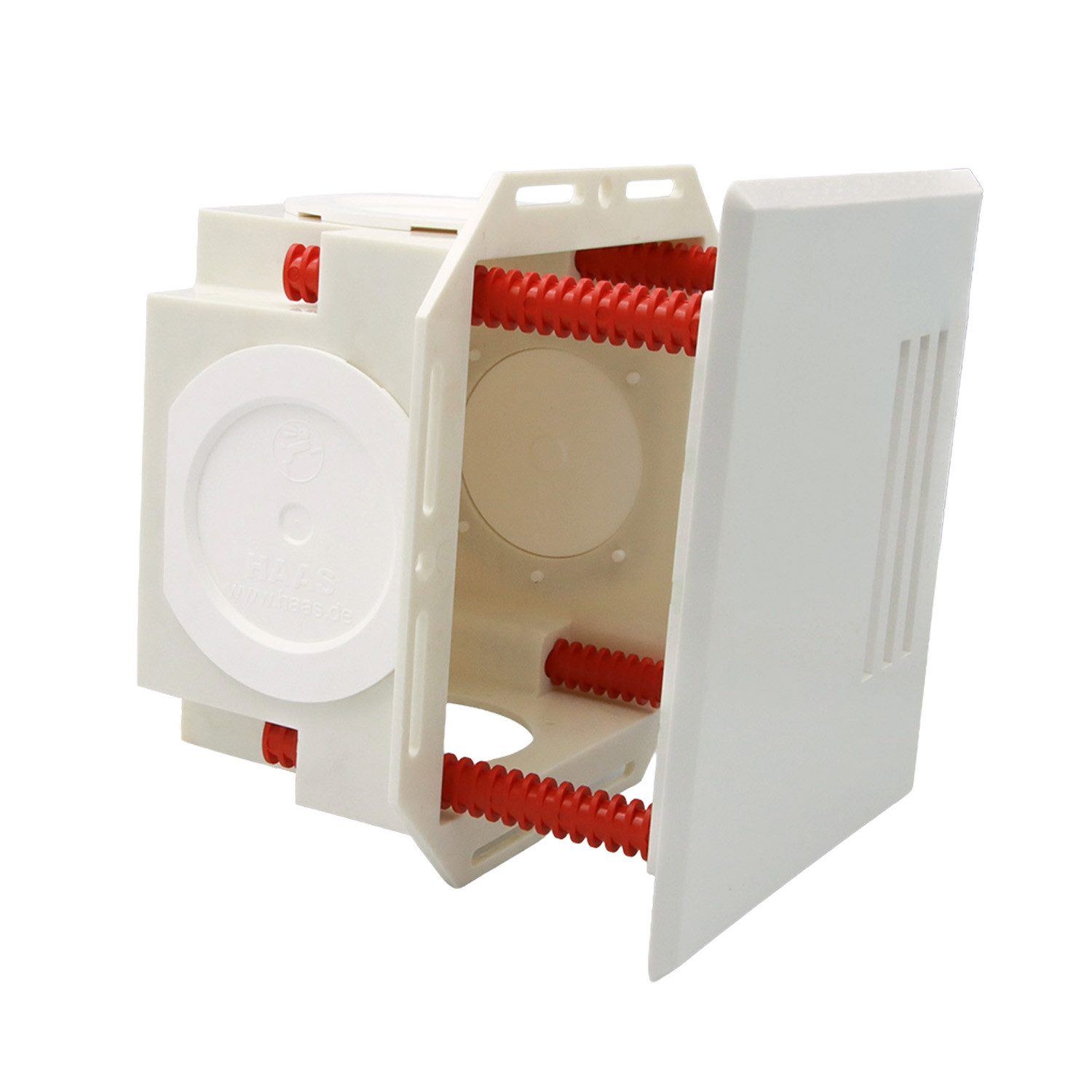 Haas Otto Ablaufrohr OHA-Kunststoff-Wandeinbaukasten klein mit Blende ohne Rohrbelüfter, 90 °