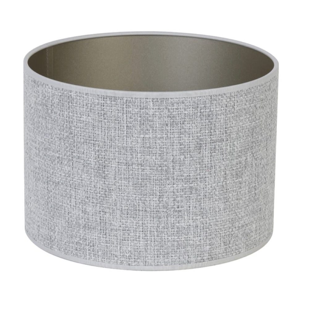 Dirk Davids Leuchten GmbH Lampenschirm Lampenschirm Zylinder Leinen Hell Grau 35-35-30cm