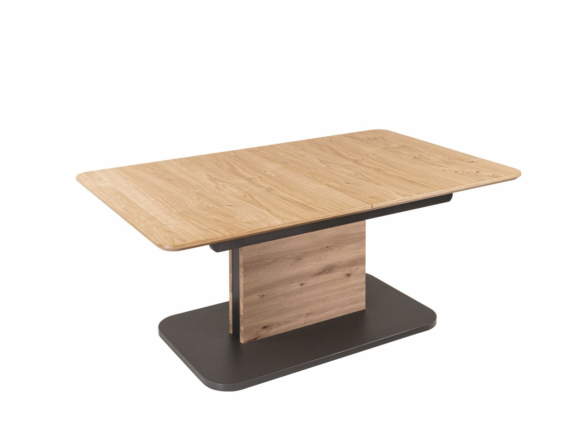 58 aufm Kessel Couchtisch Funktionstisch Circe 120x54x70 Holzwerkstoff+Echtholz Wildeiche (inkl. Lieferung bis in die Wohnung, 1-St., Lieferung bis Verwendungsstelle), stufenlos höhenverstellbar ausziehbar Tischplatte Massivholzfurnier