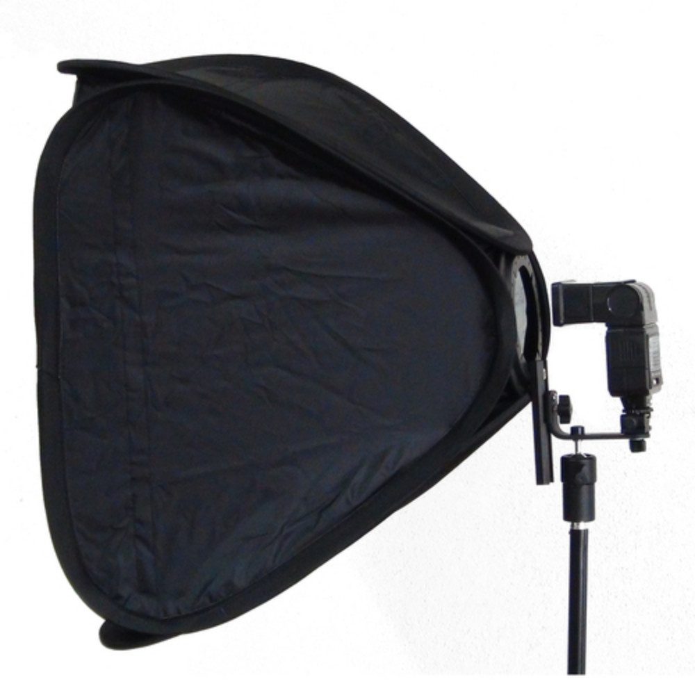 Dynasun Softbox Softbox SB1009 Format 50x50cm, Faltbare Magic Softbox mit Blitzhalter und Frontdiffusor Studio