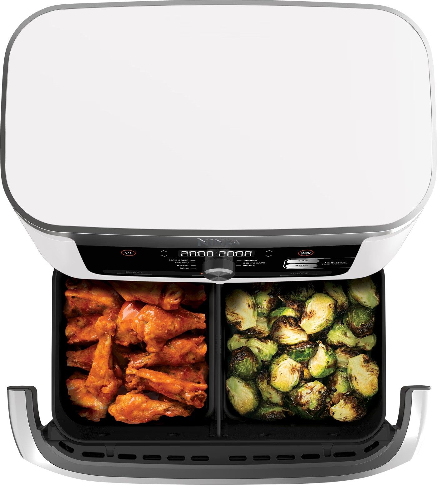 NINJA Heißluftfritteuse Foodi FlexDrawer AF500 Airfryer, 2470 W, Air Fry für 8 Personen, 10,4 Liter MegaZone oder 2x 5,2 Liter DualZone