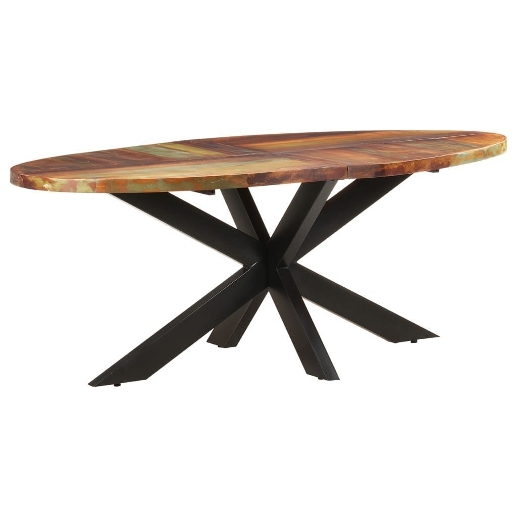 vidaXL Esstisch Esstisch Oval 200x100x75 cm Altholz Massiv (1-St)