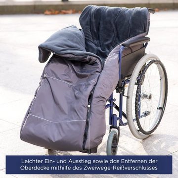 novely® Fußsack OWEN Fußsack Rollstuhl Soft Fleece Schlupfsack Rollstuhlsack, Wetterfest; Thermo-warm und Ultraweich