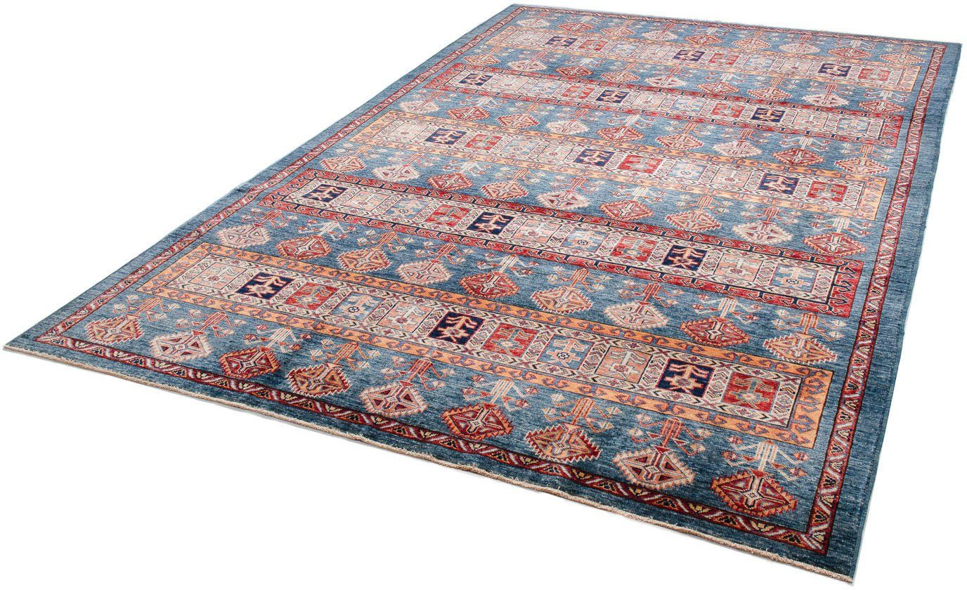 Orientteppich Ziegler - Kazak - 275 x 186 cm - türkis, morgenland, rechteckig, Höhe: 6 mm, Wohnzimmer, Handgeknüpft, Einzelstück mit Zertifikat