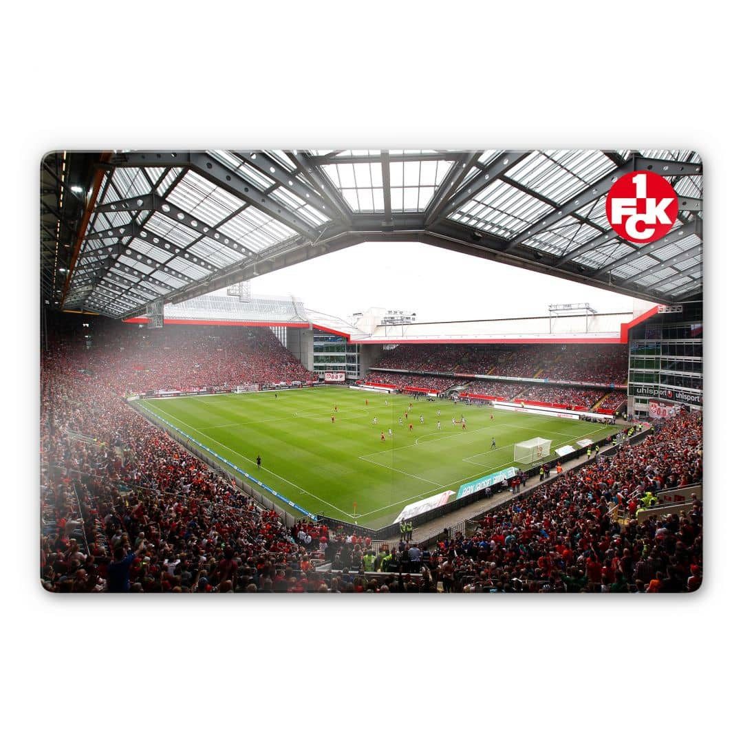 K&L Wall Art Glasbild Fußball Glasbild Modern 1.FC Kaiserslautern Fans Stadion, Sportverein Deko Bilder