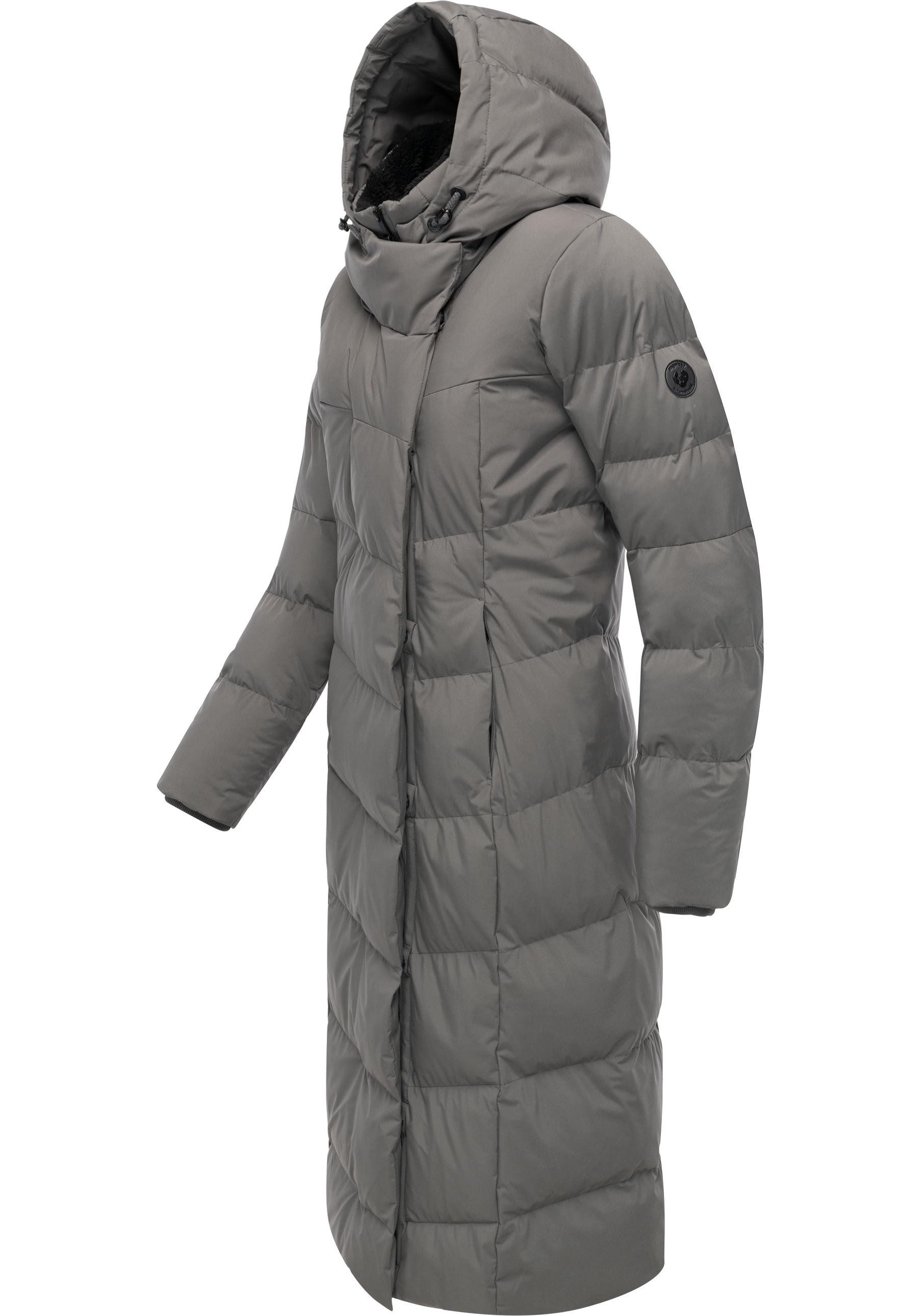 Ragwear Wintermantel Pavla Long Soft YOUMODO Wasserdichter Steppmantel mit Kuschelkragen