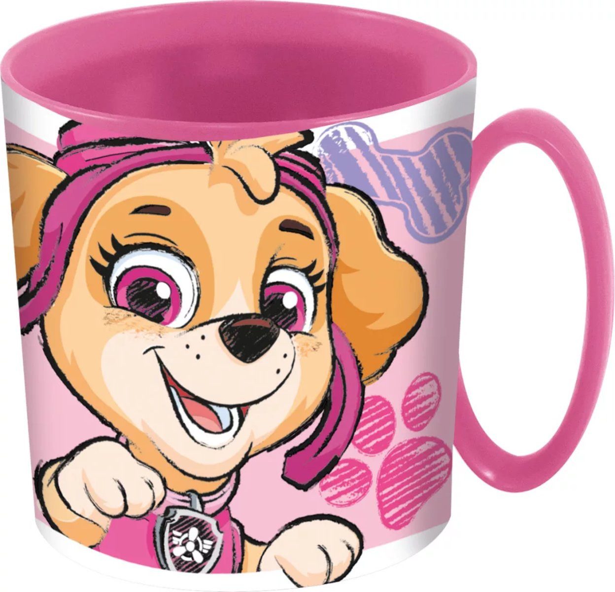 PAW PATROL Trinkflasche Paw Patrol Girl PWR mikrowellengeeigneter Plastikbecher 350 ml