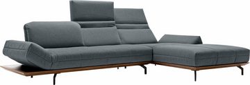 hülsta sofa Ecksofa hs.420, in 2 Qualitäten, Holzrahmen in Eiche Natur oder Nußbaum, Breite 293 cm