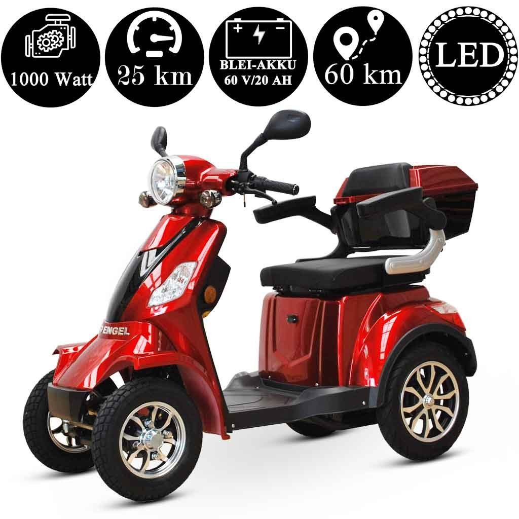 ECO Seniorenmobil 510 Watt, 1000,00 4 ECO Elektromobil 25 km/h Rot Rad km/h W, ENGEL 1000 ENGEL 25,00