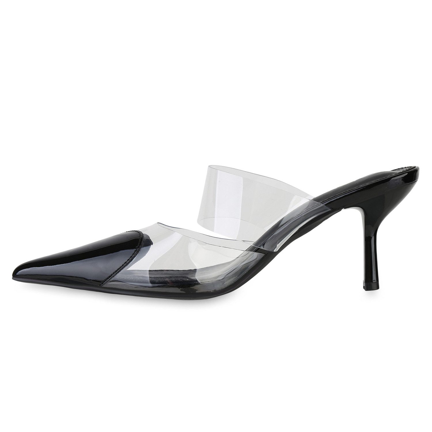 VAN HILL 841531 Sandalette Damen Pantoletten Sandaletten Transparente Party günstig online kaufen