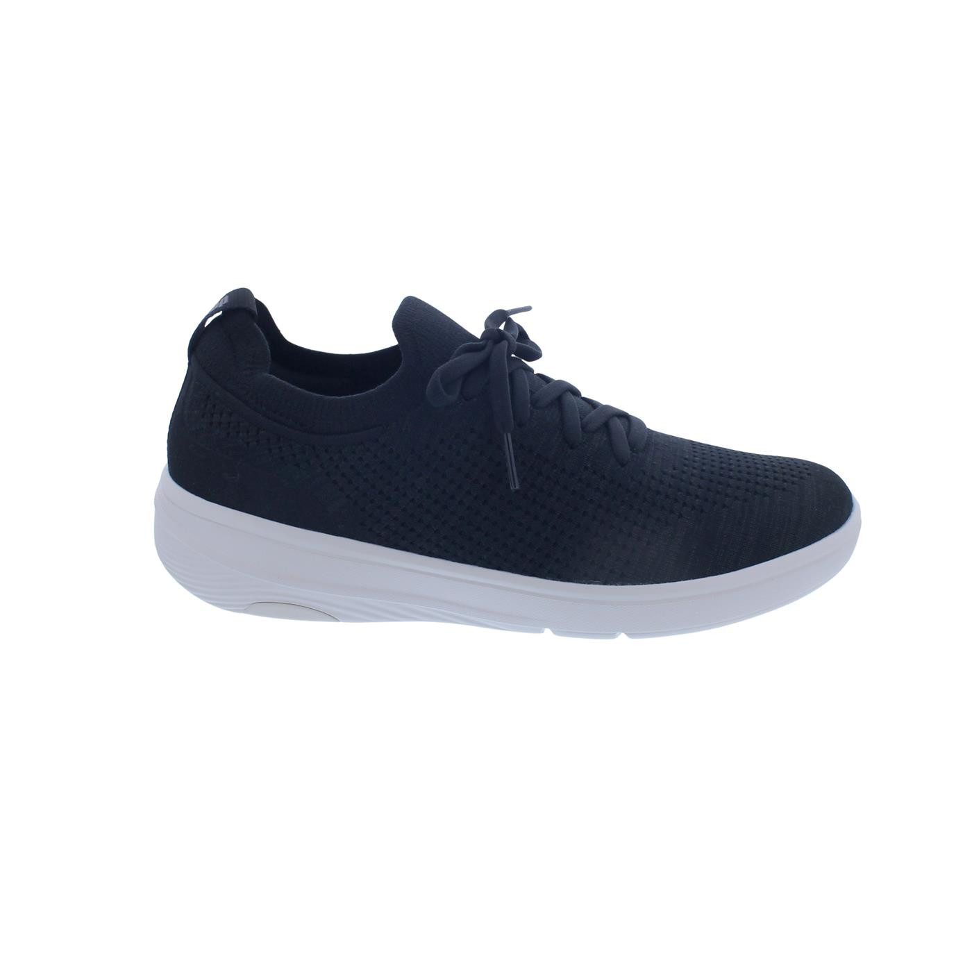 FitFlop Super-Q Knit Slip-On Laced Sneaker Black Schnürschuh