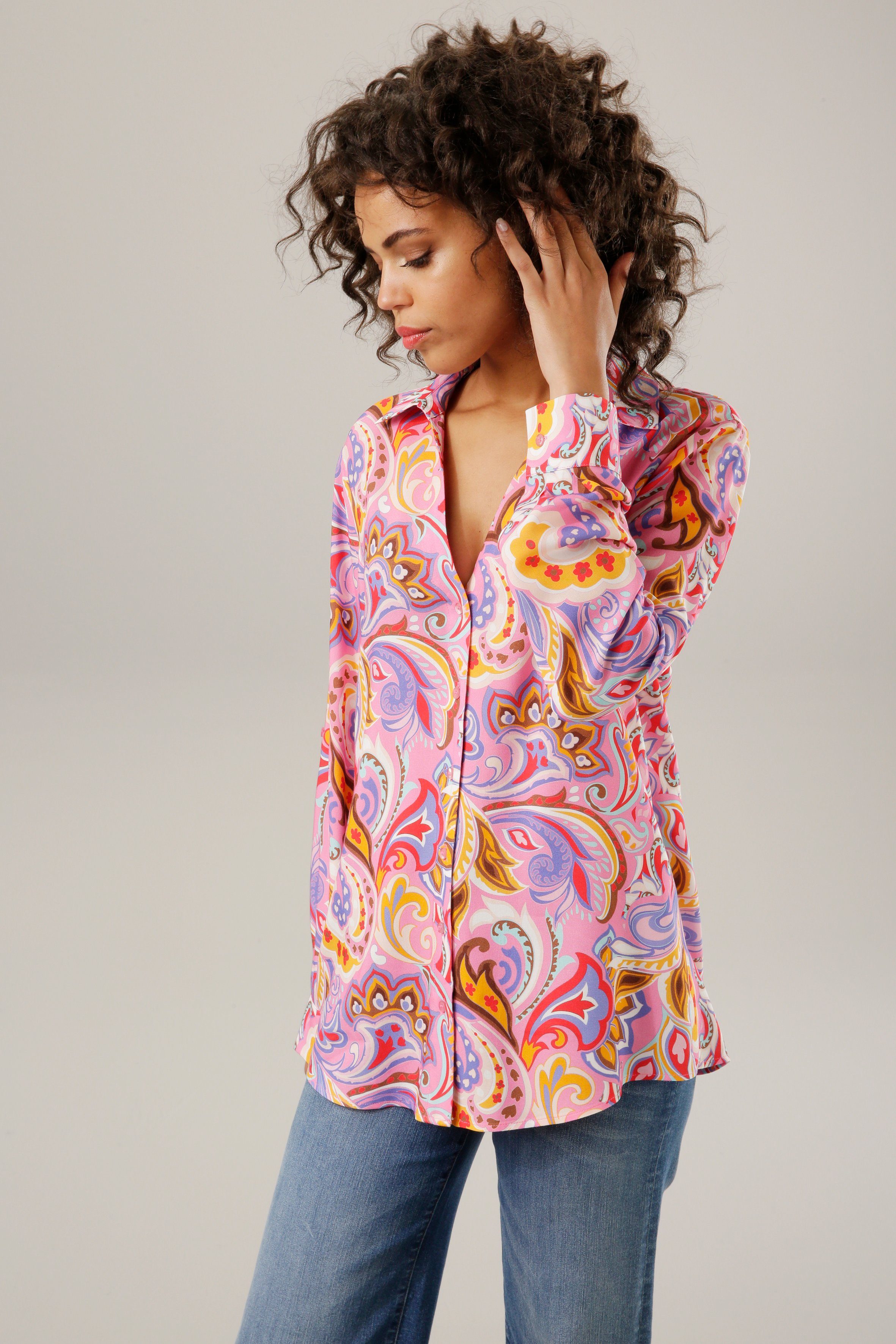 Aniston CASUAL Hemdbluse graphische Paisley-Muster - günstig online kaufen