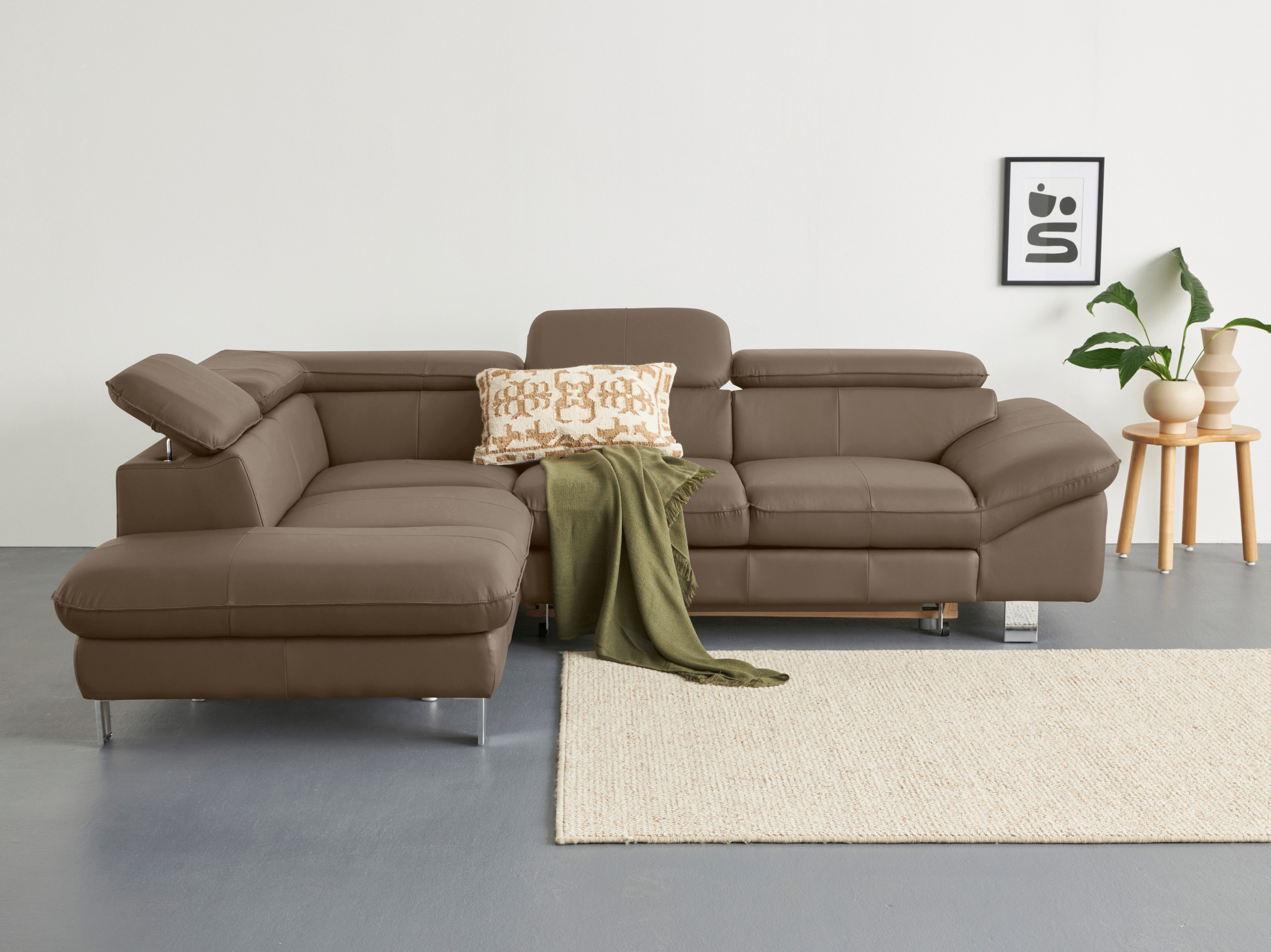 COTTA Ecksofa "Driver L-Form" mit Kopfteilverstellung, wahlweise mit Bettfu günstig online kaufen