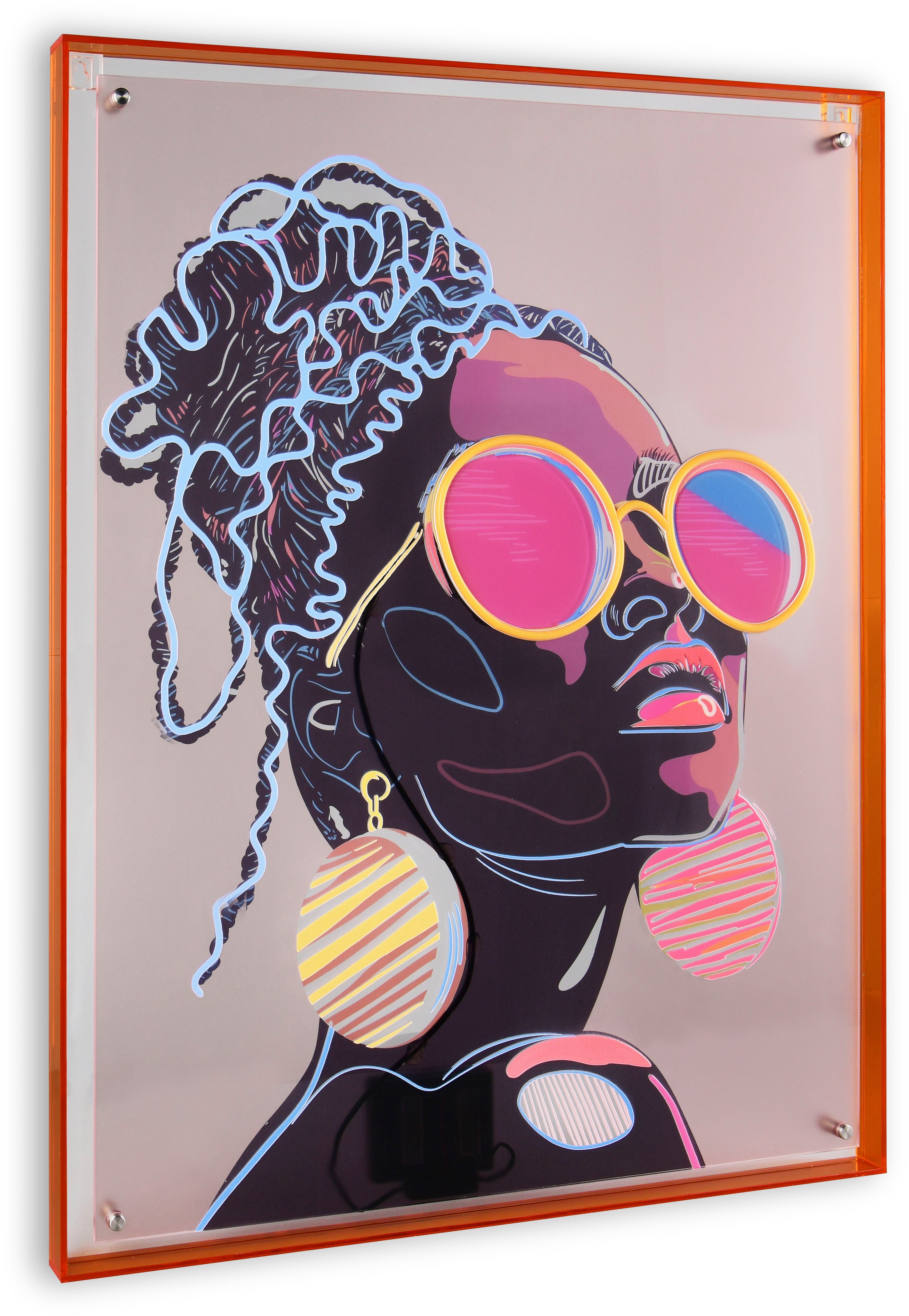 MIRRORS AND MORE Acrylglasbild AMIRA, (1 St), Kunstwerk mit LED-Funktion