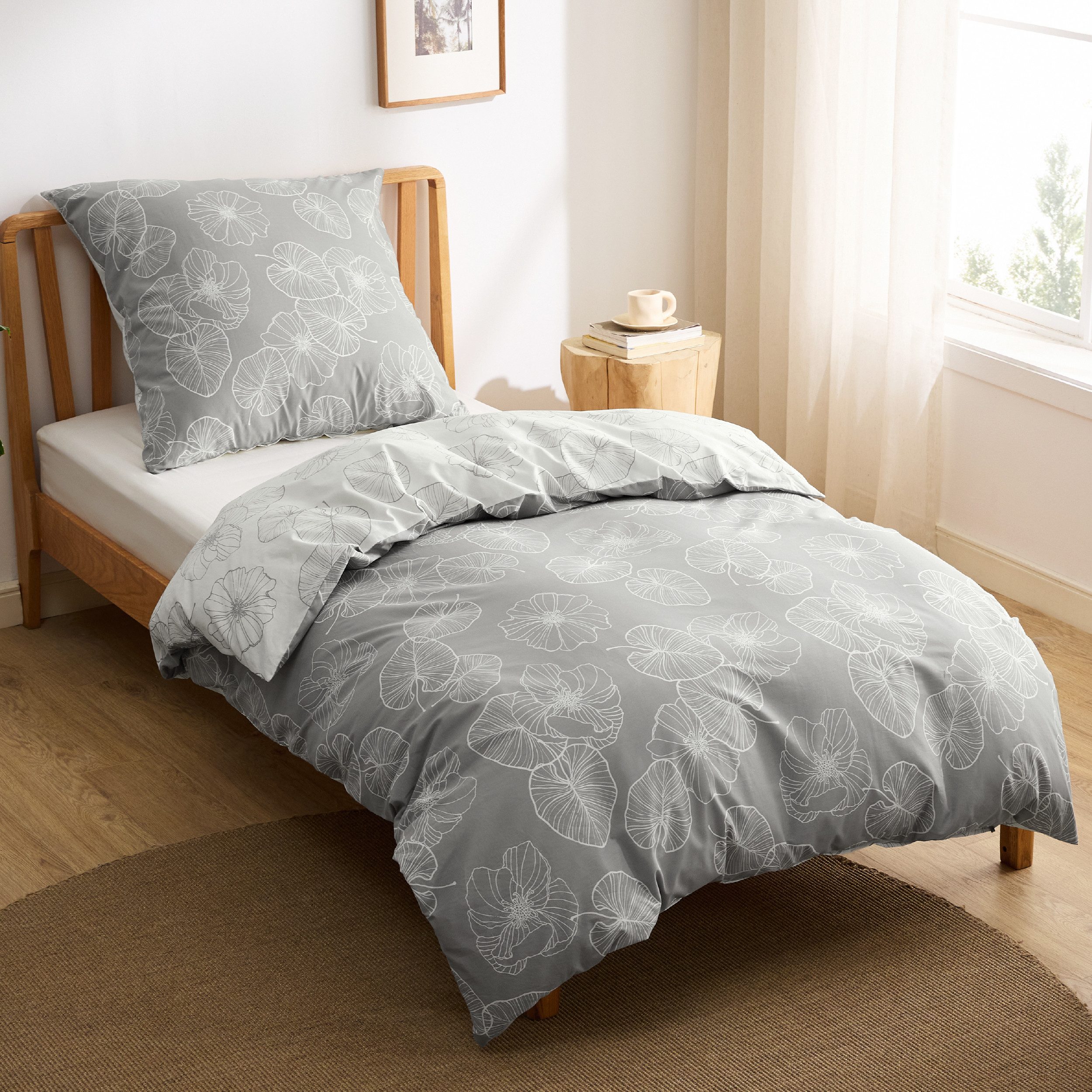 BEDSURE Wendebettwäsche mit Zweige-Design und Reißverschluss, ÖKO-TEX zerti günstig online kaufen