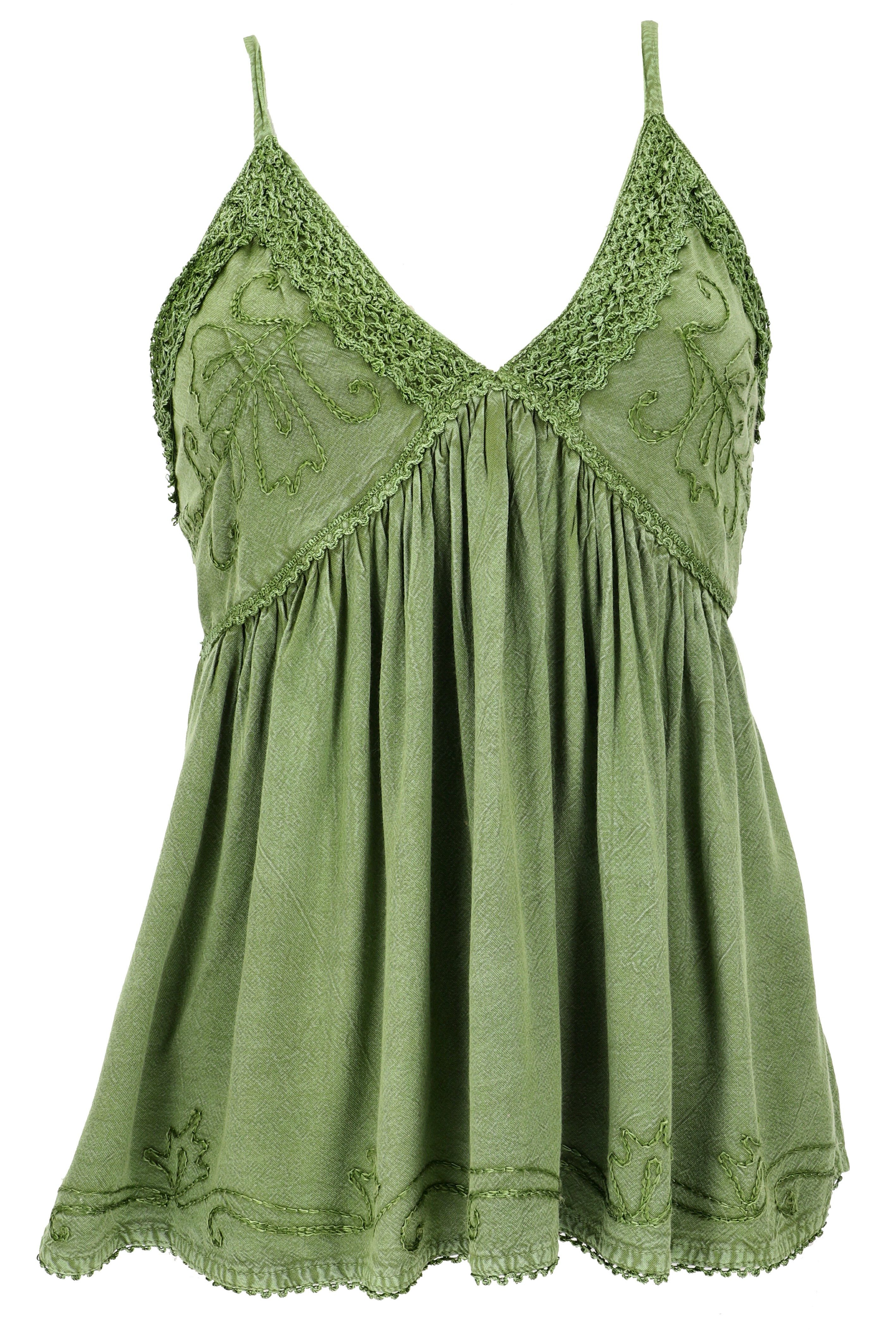 Guru-Shop T-Shirt Besticktes Top Boho chic, lockeres Sommertop -.. Festival, Ethno Style, alternative Bekleidung