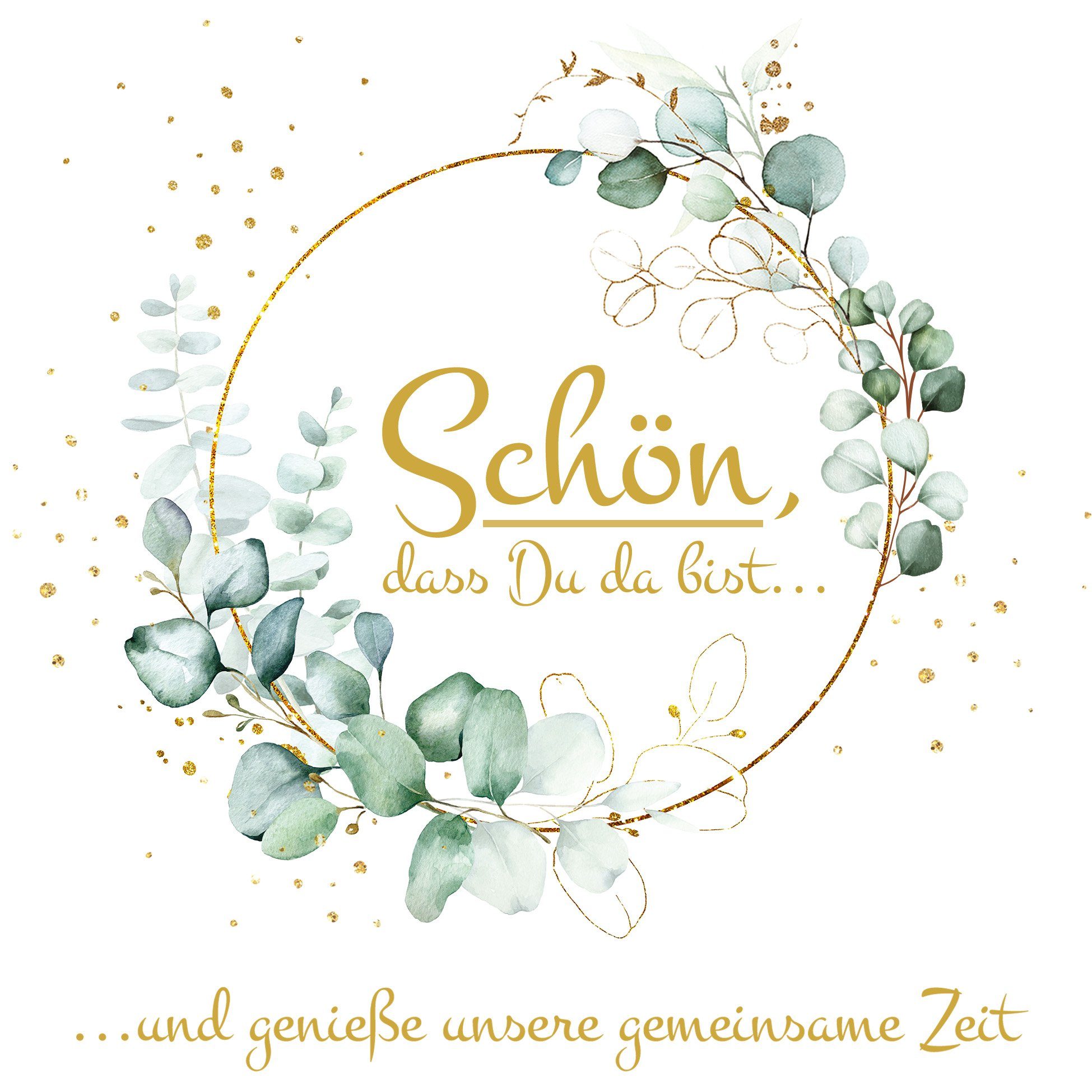 Serviettenshop Papierserviette 20 Servietten Eucalyptus Schön 33x33cm, (20 St) – Bild 2 von 2