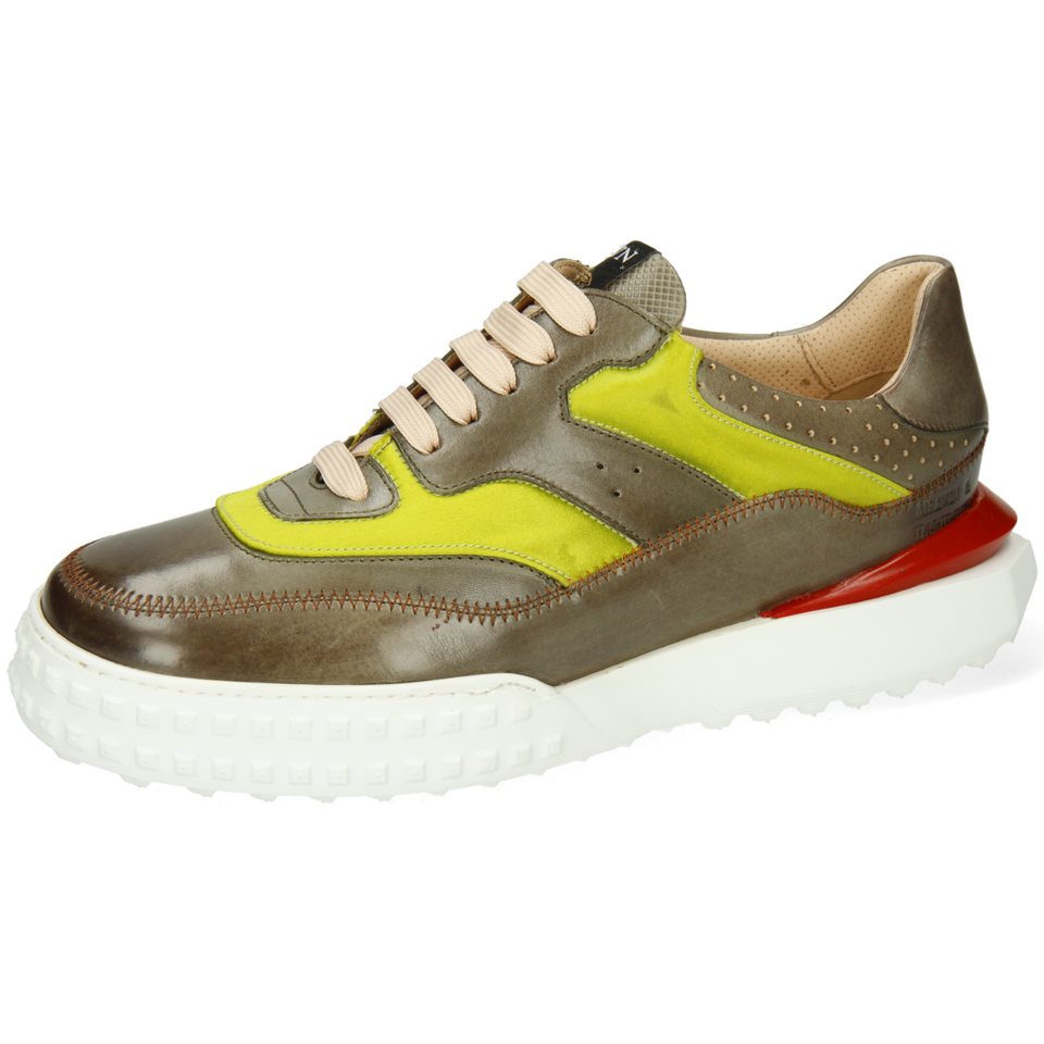 Baskets Homme Melvin & Hamilton Richmond 8 - Cuir De Veau Tannage Végétal - Semelle Bleue - Bout Rond