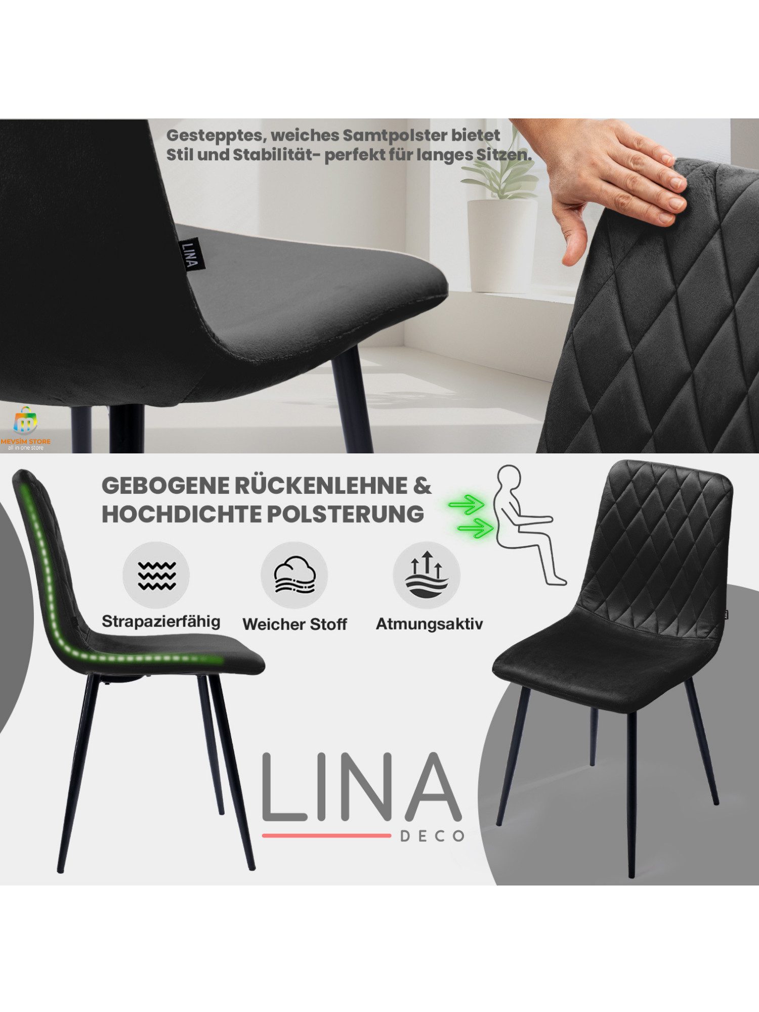 Lina® Esszimmerstuhl Elisia 2er, 4er, 6er günstig online kaufen