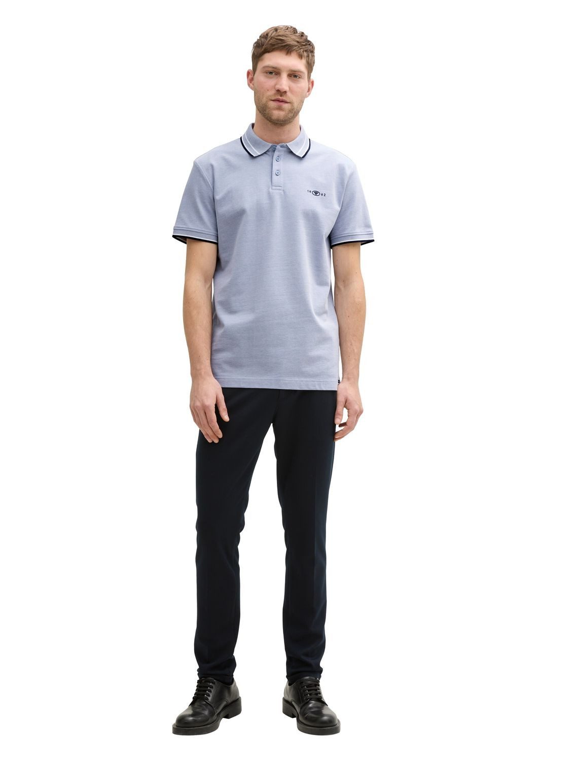 TOM TAILOR Poloshirt POLO WITH PRINT (1-tlg) mit Stretch