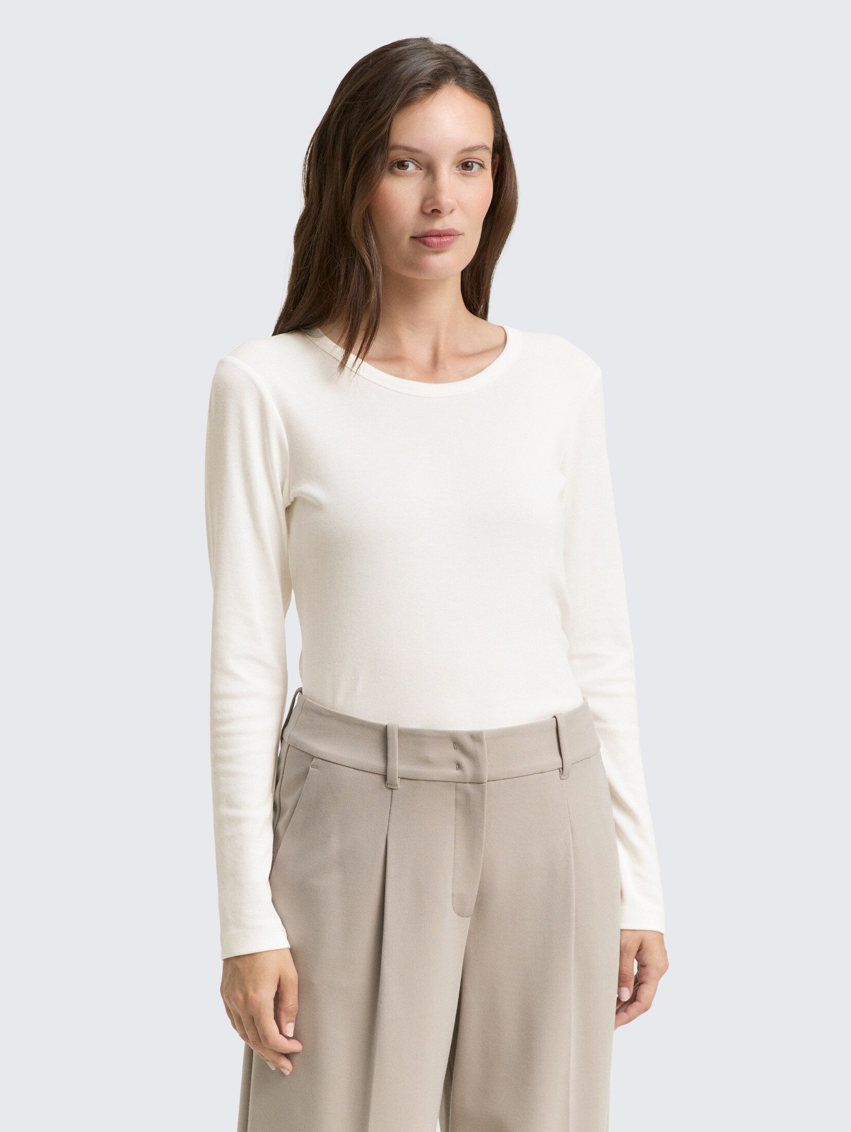 TOM TAILOR Langarmshirt Basic Slim Fit günstig online kaufen