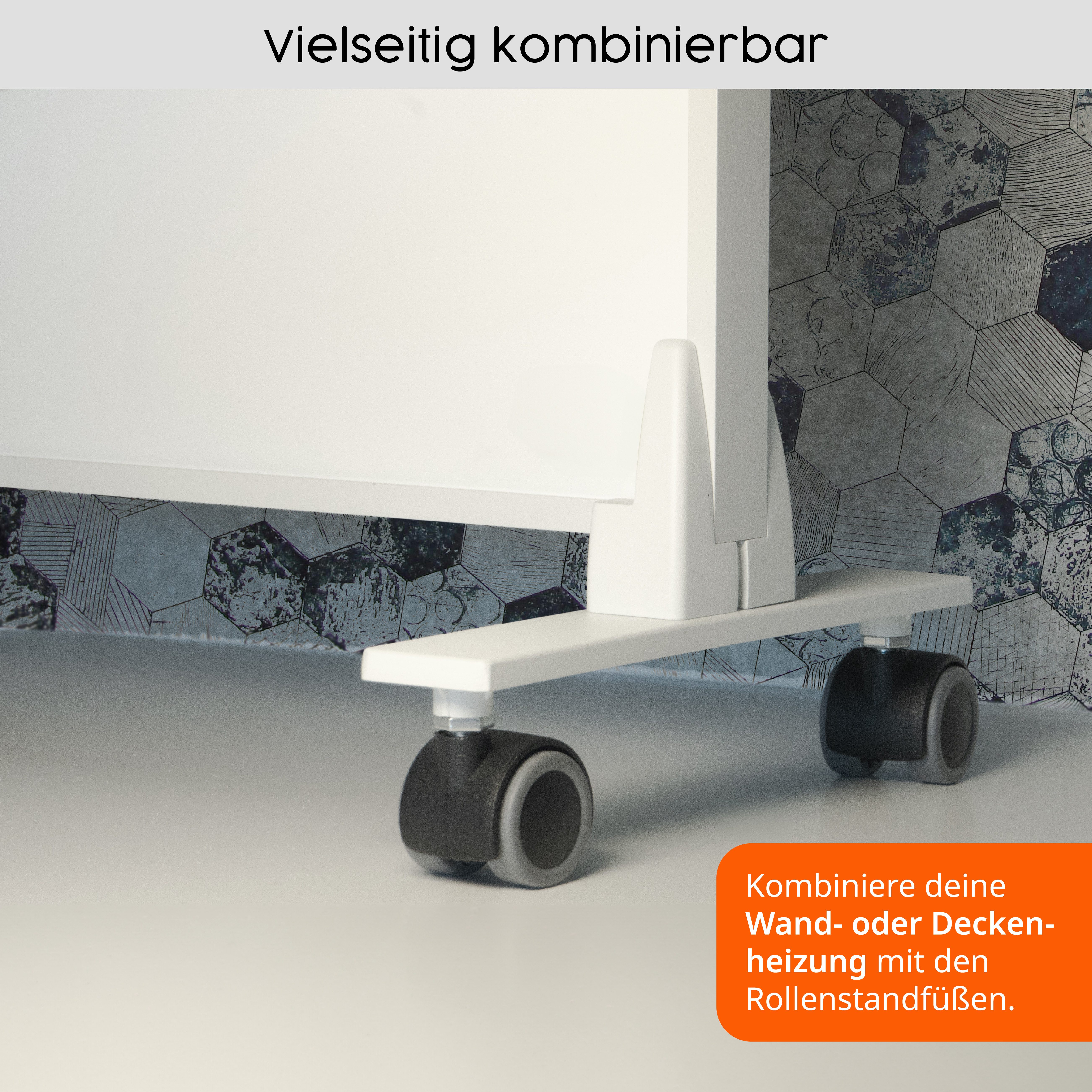 Könighaus Infrarotheizung Standgerät-600W, Made in Germany, Rollenstandfüße mit Feststellbremse – Bild 4 von 5