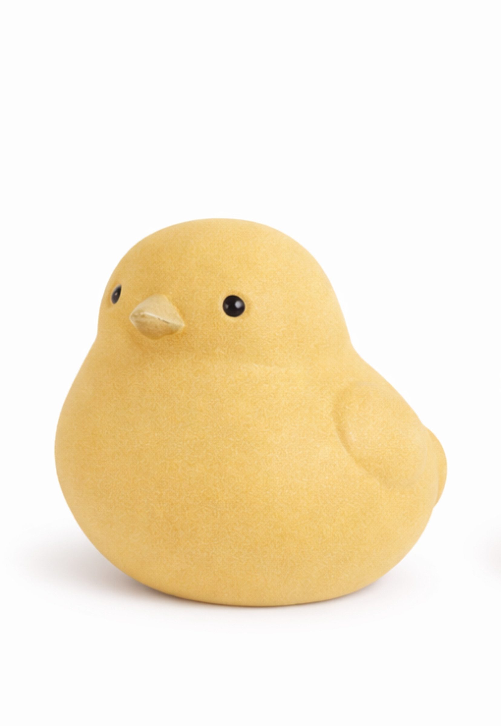finehomegarden Dekofigur Keramik Vogel Dekofigur H12,5cm+ h18,5cm+H24cm Moderner Dekovogel (1 St), in gelb – Wohnraum- & Tischdekoration 3Größen wählbar