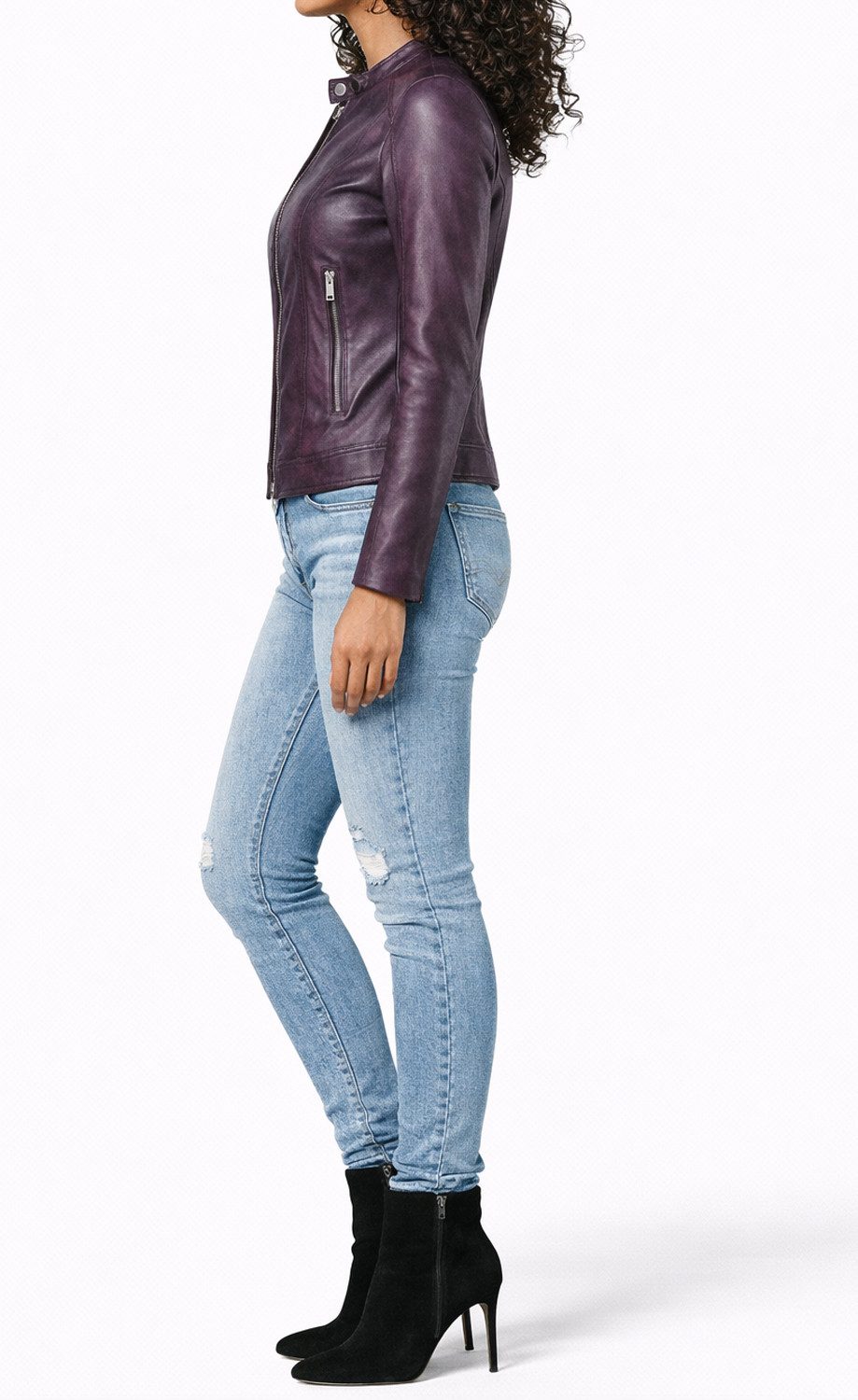 Diesel Bikerjacke Diesel L-Made Giacca Damen Lederjacke Bikerjacke