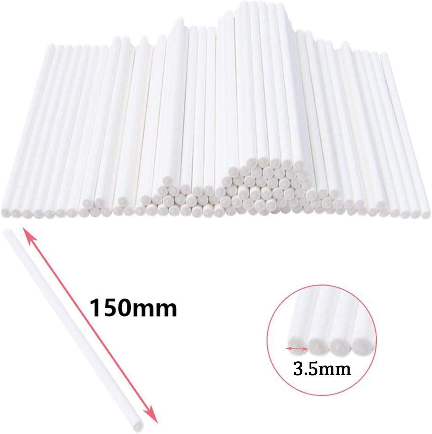 FELIXLEO Cake-Pop-Form 100 Stücke Cake Pop Stiele Weiss, 150mm 3.5mm Lolli Stiele aus Papier, (1-tlg)