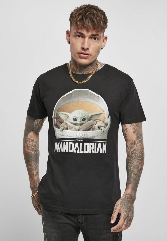 Merchcode T-Shirt Herren Baby Yoda Mandalorian Logo Tee (1-tlg), Merchcode