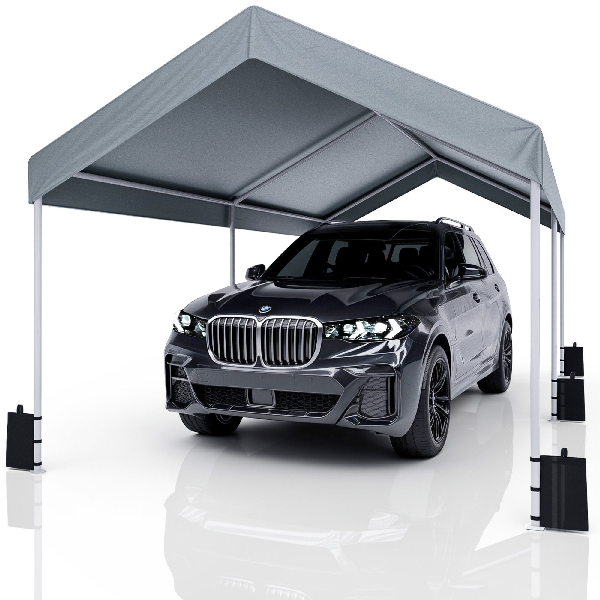 Hausright Einzelcarport 3x6M Carport Zeltgarage Carport mit Dach UV-beständig Wasserdicht