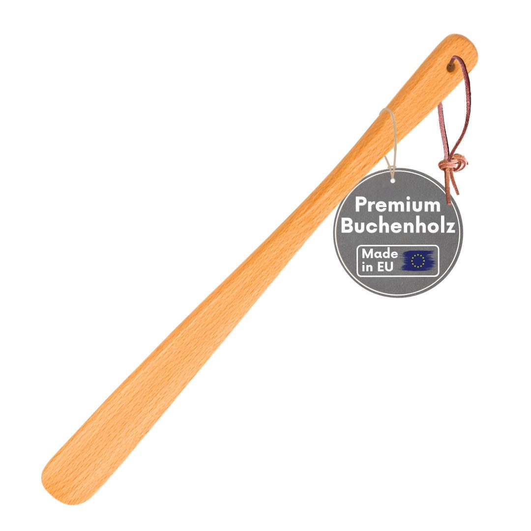 Topanbieter999 Schuhlöffel verschiedene Ausführungen aus hochwertigem Buchenholz, Made in EU