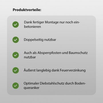 TRUTZHOLM Fahrradständer 2x Fahrrad Anlehnbügel feuerverzinkt zum Einbetonieren Fahrradständer