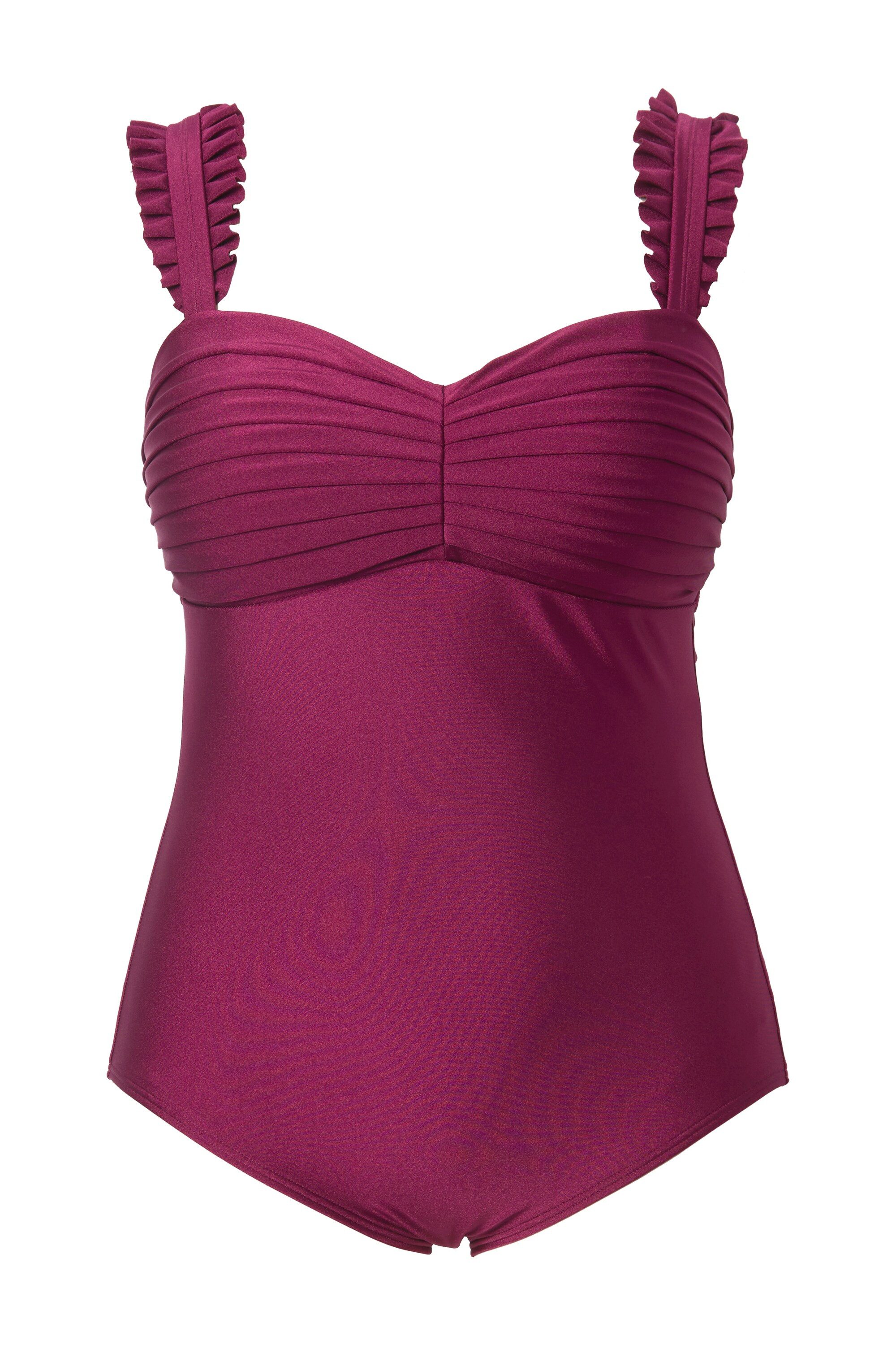 Ulla Popken Badeanzug Badeanzug Falten Softcups Träger verstellbar günstig online kaufen