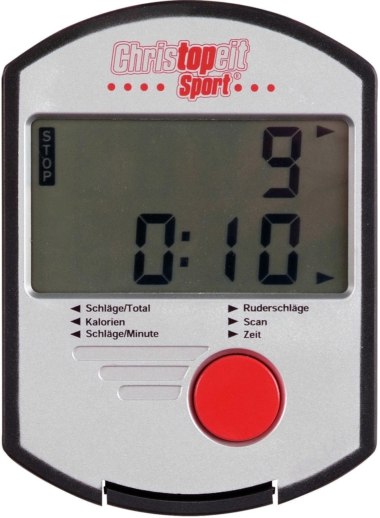 Christopeit Sport® Rudergerät Cambridge II Ruderschiene Edition, Black hochklappbar platzsparend