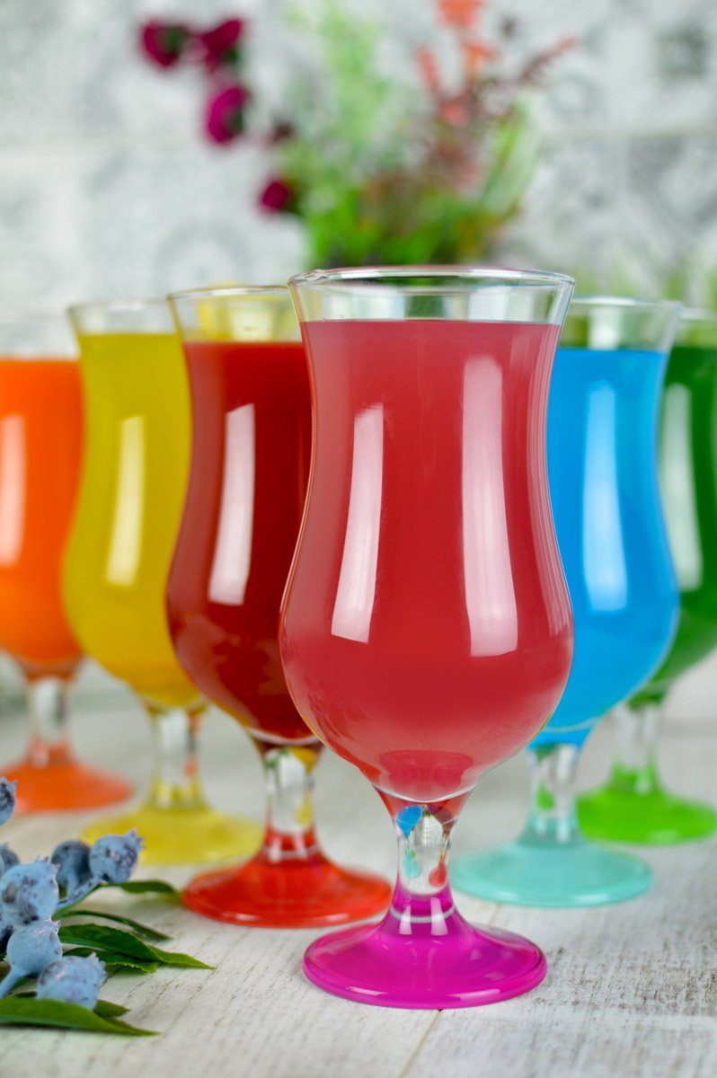 Sendez Gläser-Set 6 Cocktailgläser Mix Farbe 480ml Cocktailglas Longdrinkgläser, 6-tlg., Glas