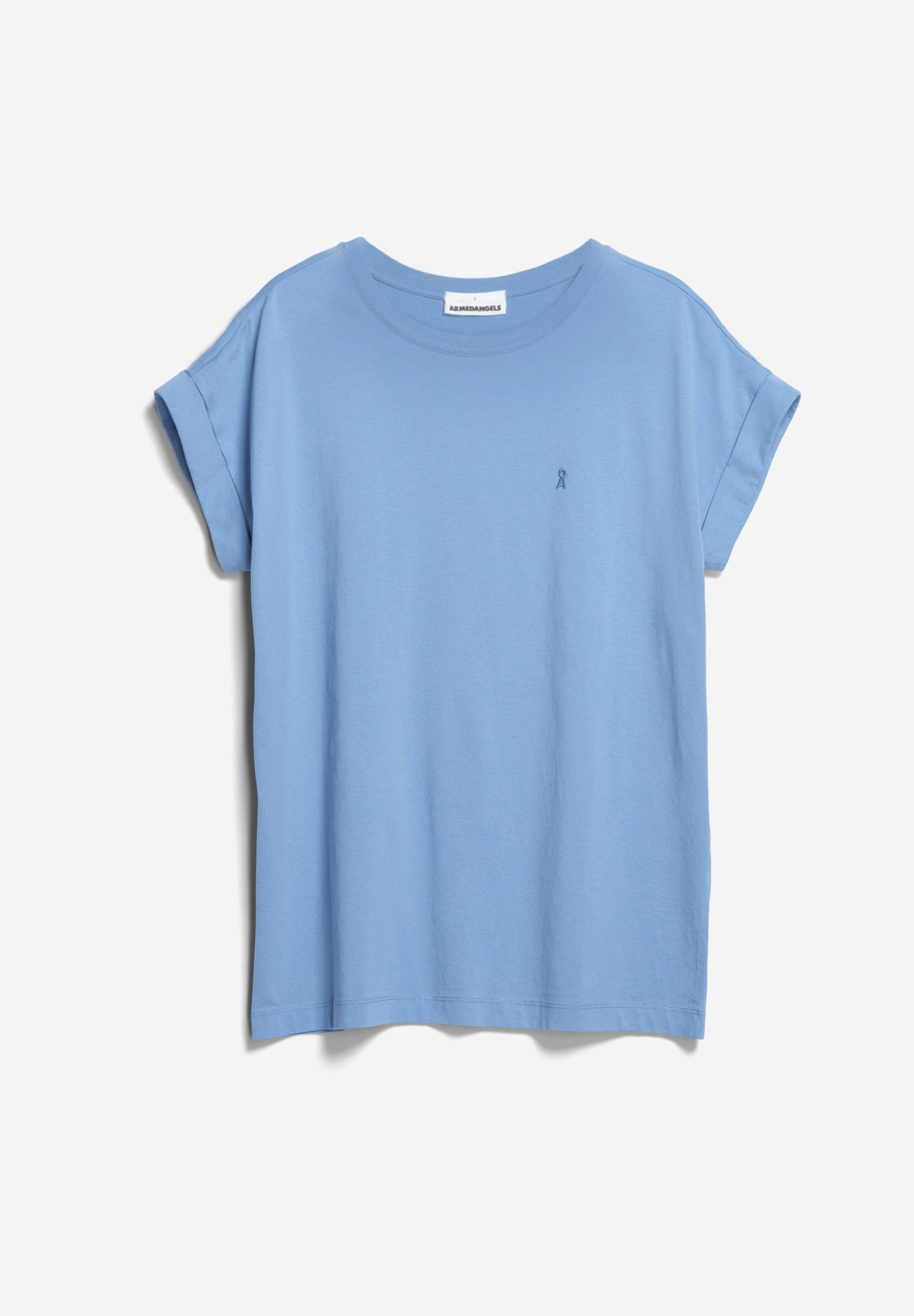 iceberg T-Shirt blue (1-tlg) aus Damen T-Shirt Bio-Baumwolle IDAARA Fit Armedangels empty Loose