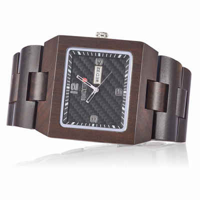 Bonizetti Chronograph, (Herrenuhr EVEREST Armbanduhr mit Sandelholz Armband, 1-tlg), Holzuhr, Holzarmband