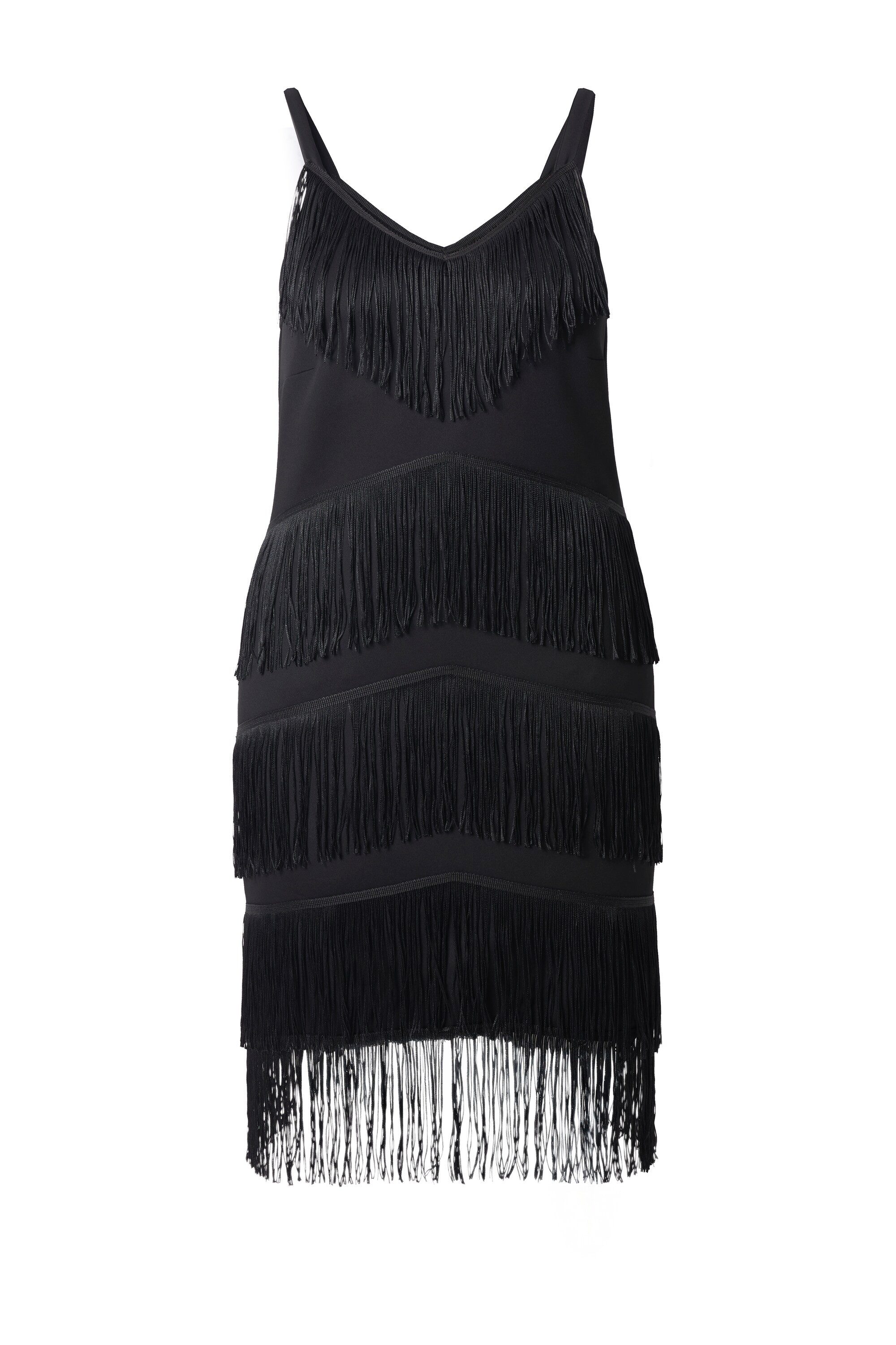 Ulla Popken Cocktailkleid Fransenkleid ärmellos günstig online kaufen