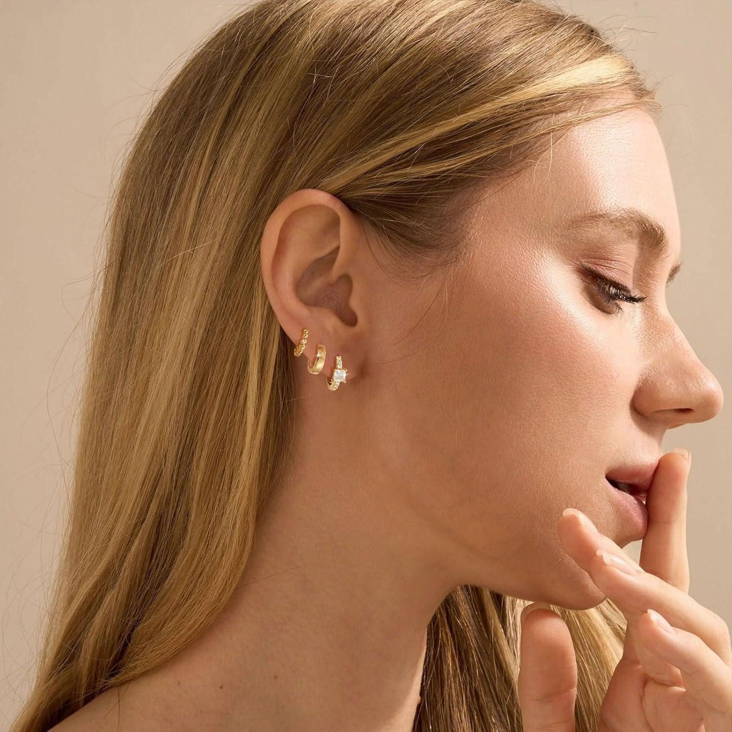 LuxusKollektion Schmuckset 3 Paar Creolen Set günstig online kaufen